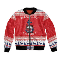 Norway Christmas Bomber Jacket Lovely Nordic Gnome - Wonder Print Shop