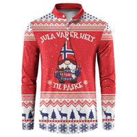 Norway Christmas Button Sweatshirt Lovely Nordic Gnome - Wonder Print Shop