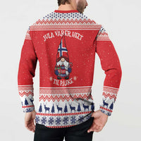 Norway Christmas Button Sweatshirt Lovely Nordic Gnome - Wonder Print Shop