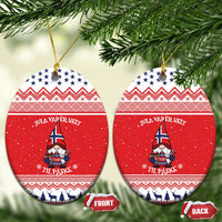 Norway Christmas Ceramic Ornament Lovely Nordic Gnome - Wonder Print Shop