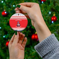 Norway Christmas Ceramic Ornament Lovely Nordic Gnome - Wonder Print Shop