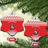 Norway Christmas Ceramic Ornament Lovely Nordic Gnome - Wonder Print Shop