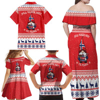 Norway Christmas Family Matching Off Shoulder Maxi Dress and Hawaiian Shirt Lovely Nordic Gnome - Wonder Print Shop