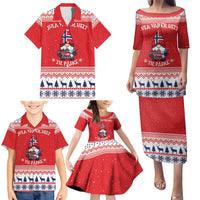 Norway Christmas Family Matching Puletasi and Hawaiian Shirt Lovely Nordic Gnome - Wonder Print Shop
