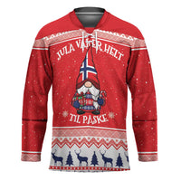 Norway Christmas Hockey Jersey Lovely Nordic Gnome - Wonder Print Shop