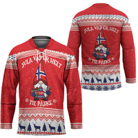 Norway Christmas Hockey Jersey Lovely Nordic Gnome - Wonder Print Shop