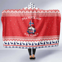 Norway Christmas Hooded Blanket Lovely Nordic Gnome - Wonder Print Shop