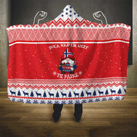 Norway Christmas Hooded Blanket Lovely Nordic Gnome - Wonder Print Shop
