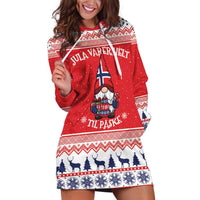 Norway Christmas Hoodie Dress Lovely Nordic Gnome - Wonder Print Shop