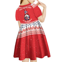 Norway Christmas Kid Short Sleeve Dress Lovely Nordic Gnome - Wonder Print Shop