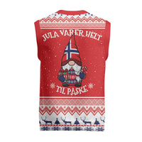 Norway Christmas Knitted V-Neck Vest Lovely Nordic Gnome - Wonder Print Shop