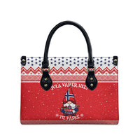 Norway Christmas Leather Bag Lovely Nordic Gnome - Wonder Print Shop