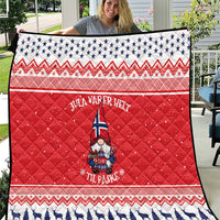 Norway Christmas Quilt Lovely Nordic Gnome - Wonder Print Shop
