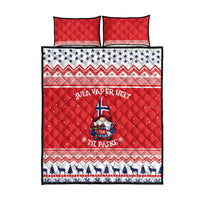 Norway Christmas Quilt Bed Set Lovely Nordic Gnome - Wonder Print Shop