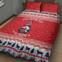 Norway Christmas Quilt Bed Set Lovely Nordic Gnome - Wonder Print Shop