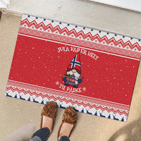 Norway Christmas Rubber Doormat Lovely Nordic Gnome - Wonder Print Shop