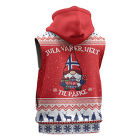 Norway Christmas Sleeveless Zip Hoodie Lovely Nordic Gnome - Wonder Print Shop