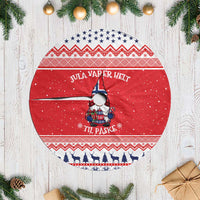 Norway Christmas Tree Skirt Lovely Nordic Gnome - Wonder Print Shop