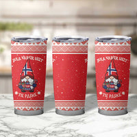 Norway Christmas Tumbler Cup Lovely Nordic Gnome - Wonder Print Shop