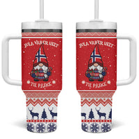 Norway Christmas Tumbler With Handle Lovely Nordic Gnome - Wonder Print Shop