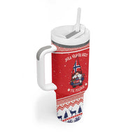 Norway Christmas Tumbler With Handle Lovely Nordic Gnome - Wonder Print Shop