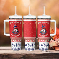 Norway Christmas Tumbler With Handle Lovely Nordic Gnome - Wonder Print Shop