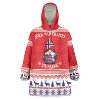 Norway Christmas Wearable Blanket Hoodie Lovely Nordic Gnome - Wonder Print Shop
