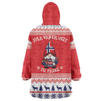 Norway Christmas Wearable Blanket Hoodie Lovely Nordic Gnome - Wonder Print Shop