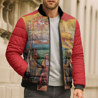 Spain National Day Bomber Puffer Jacket Christopher Columbus Discovery 1492