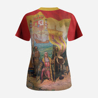 Spain National Day Scrub Top Christopher Columbus Discovery 1492
