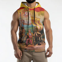 Spain National Day Sleeveless Hoodie Christopher Columbus Discovery 1492