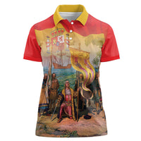 Spain National Day Women Polo Shirt Christopher Columbus Discovery 1492