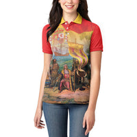 Spain National Day Women Polo Shirt Christopher Columbus Discovery 1492