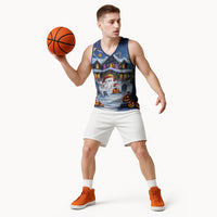 Halloween Christmas Basketball Jersey Funny Ghost Santa Christmas