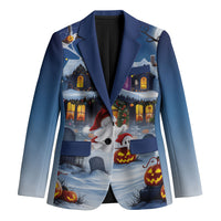 Halloween Christmas Blazer Funny Ghost Santa Christmas