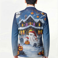 Halloween Christmas Blazer Funny Ghost Santa Christmas