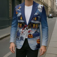 Halloween Christmas Blazer Funny Ghost Santa Christmas