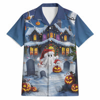Halloween Christmas Hawaiian Shirt Funny Ghost Santa Christmas