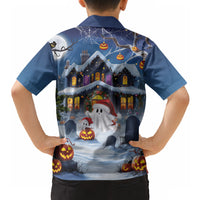 Halloween Christmas Hawaiian Shirt Funny Ghost Santa Christmas