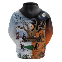 Halloween transitions into Christmas Hoodie Witches And Black Cat