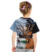 Halloween transitions into Christmas Kid T Shirt Witches And Black Cat