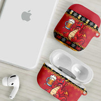 Carmarthenshire Wales Christmas AirPods Case Funny Welsh Red Dragon Beer Xmas - Wonder Print Shop