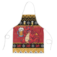 Carmarthenshire Wales Christmas Apron Funny Welsh Red Dragon Beer Xmas - Wonder Print Shop