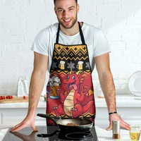 Carmarthenshire Wales Christmas Apron Funny Welsh Red Dragon Beer Xmas - Wonder Print Shop