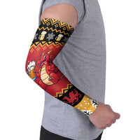 Carmarthenshire Wales Christmas Arm Sleeves Funny Welsh Red Dragon Beer Xmas - Wonder Print Shop