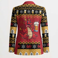 Carmarthenshire Wales Christmas Blazer Funny Welsh Red Dragon Beer Xmas - Wonder Print Shop