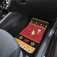 Carmarthenshire Wales Christmas Car Mats Funny Welsh Red Dragon Beer Xmas - Wonder Print Shop
