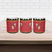 Carmarthenshire Wales Christmas Ceramic Mug Funny Welsh Red Dragon Beer Xmas - Wonder Print Shop
