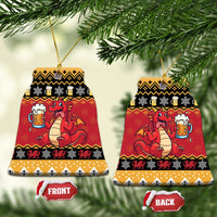 Carmarthenshire Wales Christmas Ceramic Ornament Funny Welsh Red Dragon Beer Xmas - Wonder Print Shop