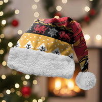 Carmarthenshire Wales Christmas Santa Hat Funny Welsh Red Dragon Beer Xmas - Wonder Print Shop